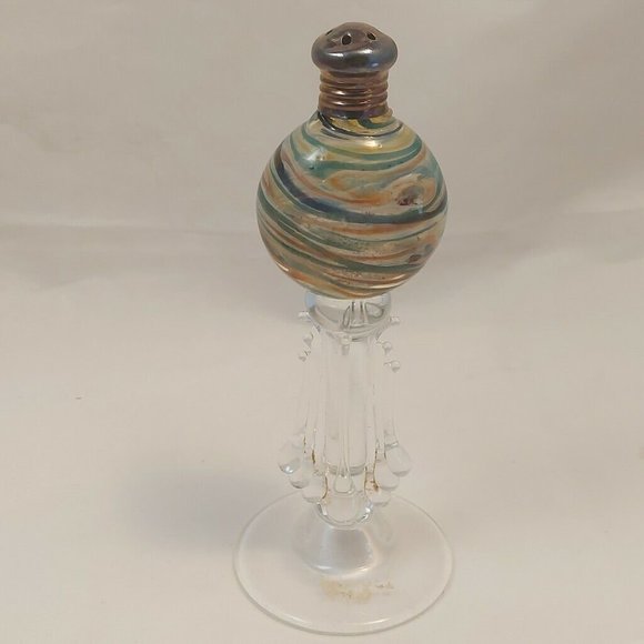 Gazelle Vintage 1996 Signed Hand Blown Venetian Glass Salt Shaker c 5.5" - Picture 3 of 10